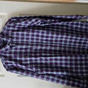 Even Tide,NWOT,Plaid Double Lined Button Shirt, Medium Tall.